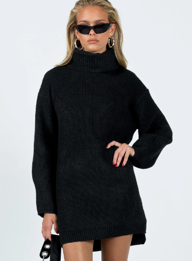 Theese Sweater Dress Black