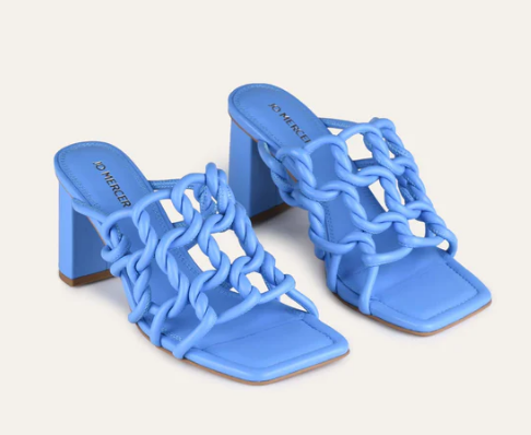 Kassi High Heel Sandals Malibu Blue Leather