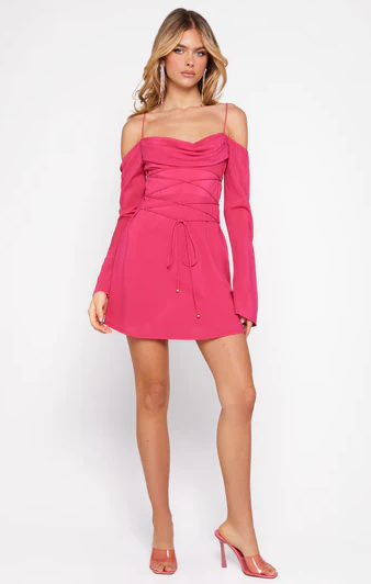 All-In-One Mini Dress Hot Pink