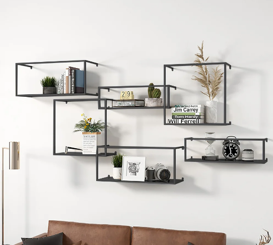 Modern 6 Pieces Wall-Mounted Storage Shelves 