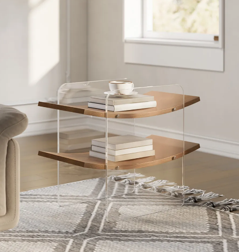 Modern Clear Acrylic Side Table 