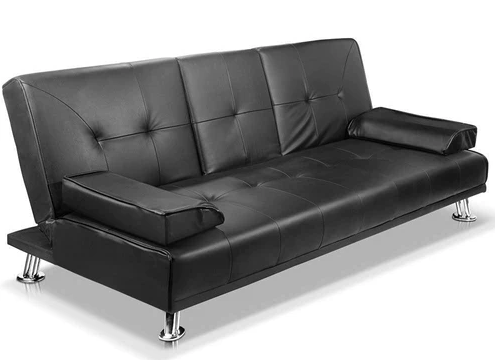 3 Seater PU Leather Sofa Bed