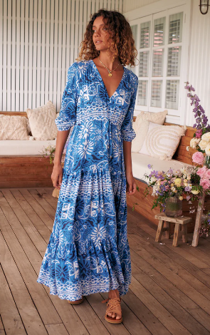 Azula Print Tessa Maxi Dress