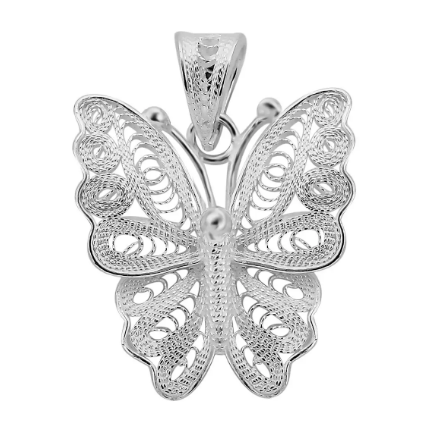 Sterling Silver Butterfly Pendant
