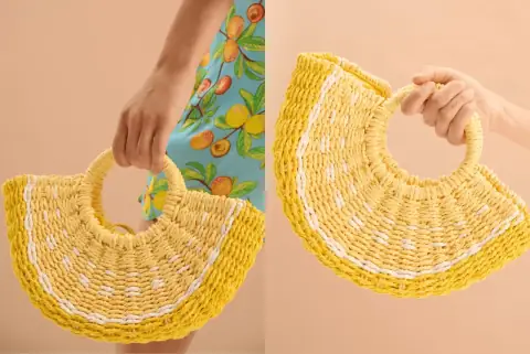 My New Favorite Accessory; Linda Paper Straw Basket Bag